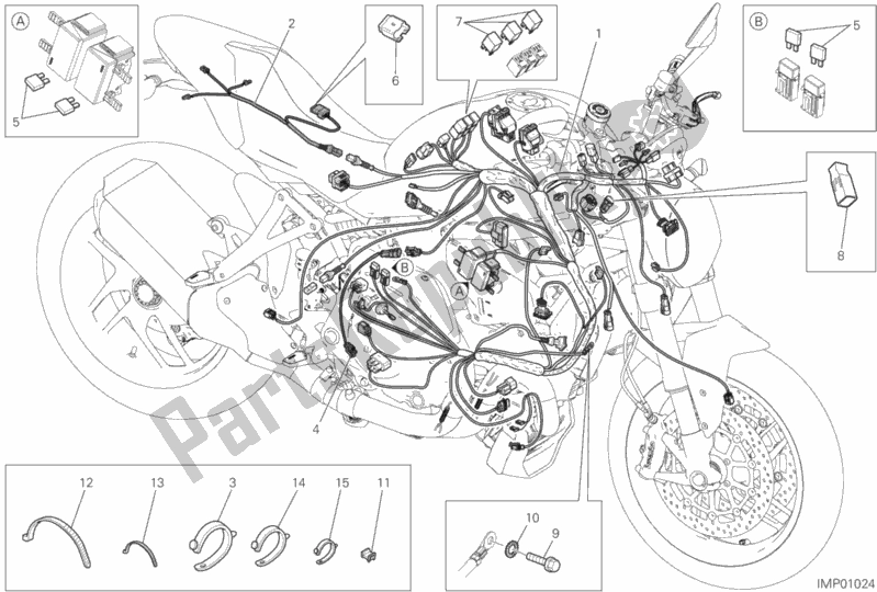 Todas las partes para Arnés De Cableado de Ducati Monster 1200 S 2020